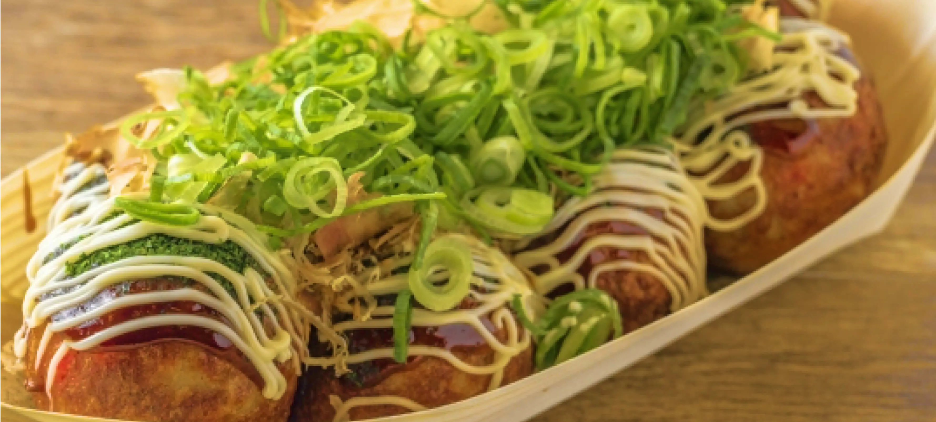 きれいに盛り付けられたたこ焼き